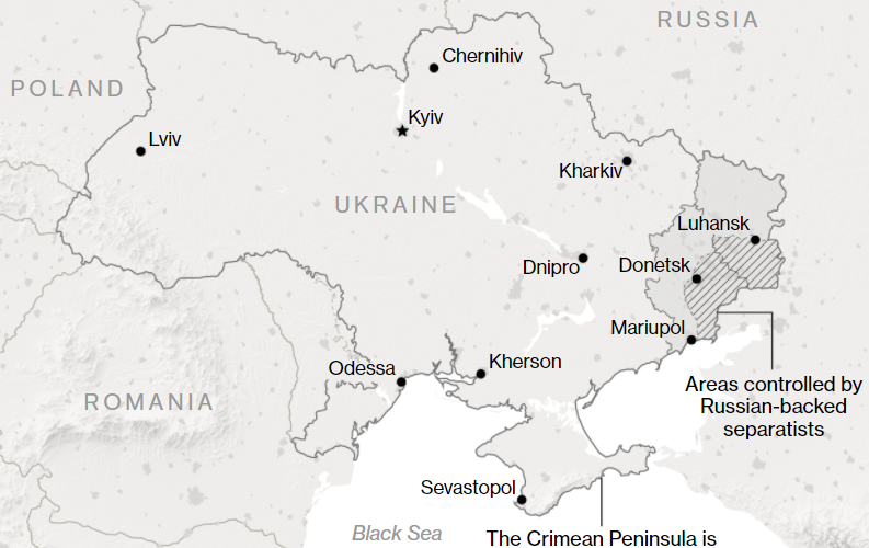 ウクライナ東部占有ショック！：2月22日（火）前場